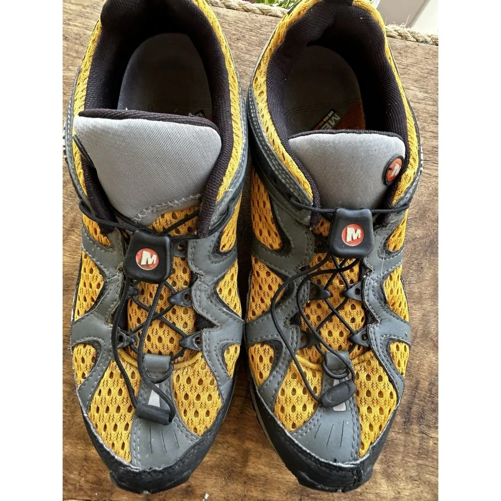 Merrell WaterPro Hiking Water Shoes Womens 9.5 Gray Yellow Vibram Air Cushion